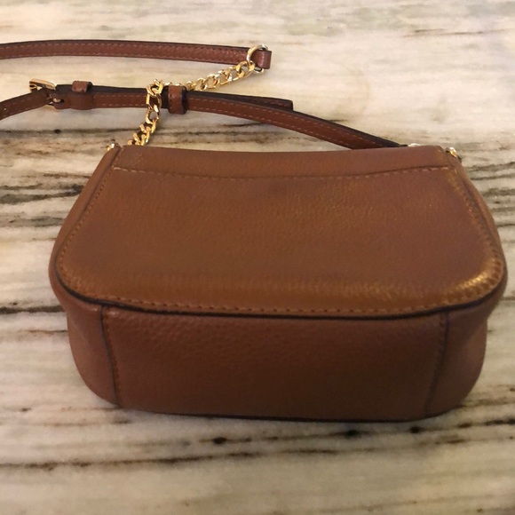 SOLD Michael Kors Brown and Gold Leather Crossbody - Picture 3 of 4